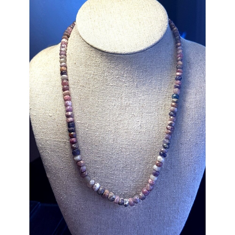 Jay King DTR 925 Frosted Rainbow Tourmaline Necklace Sterling Silver Gemstone